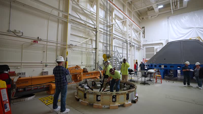 SLS Payload Adapter Manufactured, Prepared for Testing at NASA Marshall